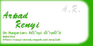 arpad renyi business card